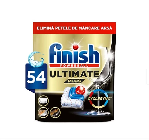 Detergent capsule pentru masina de spalat vase Finish Ultimate Plus Intensive Clean 54 spalari